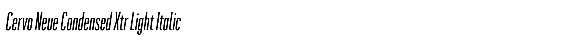 Cervo Neue Condensed Xtr Light Italic image